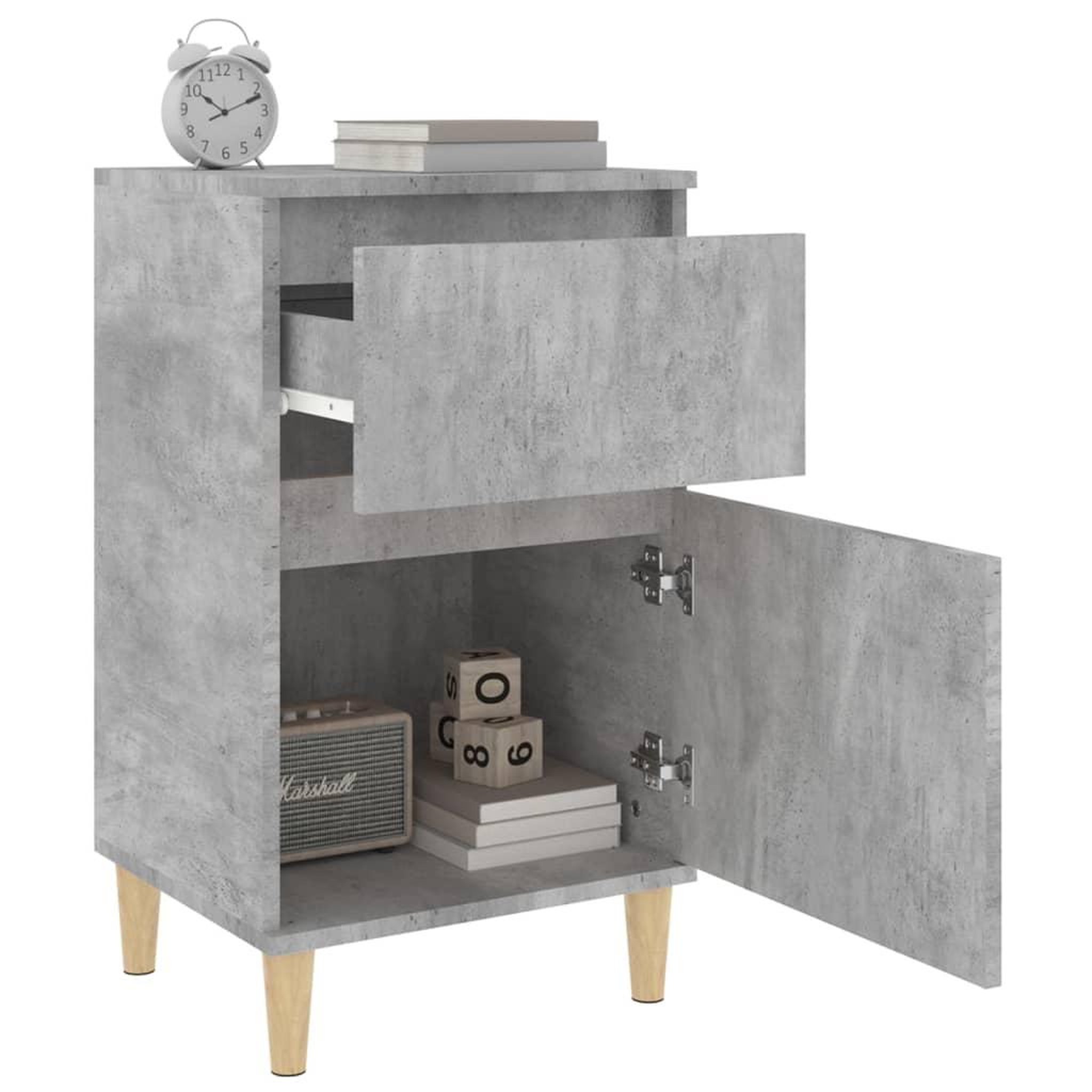Voir la diapositive 5 : VIDAXL Tables de chevet 2 pcs gris beton 40x35x70 cm