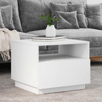 VIDAXL Table basse avec lumieres LED blanc 50x49x40 cm