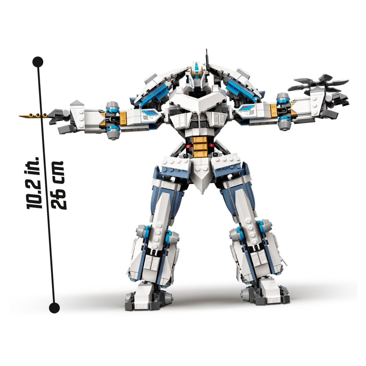 LEGO NINJAGO 71738 Le Robot de Combat Titan de Zane, Jouet de Construction Ninja, Figurines