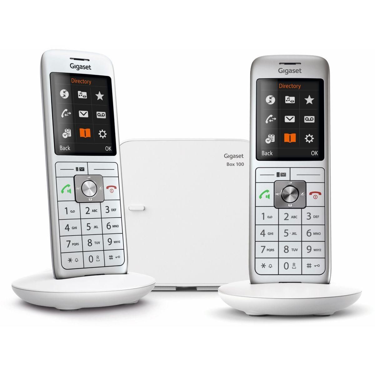 GIGASET Téléphone sans fil duo dect blanc avec répondeur - GIGACL660DUOBLANC