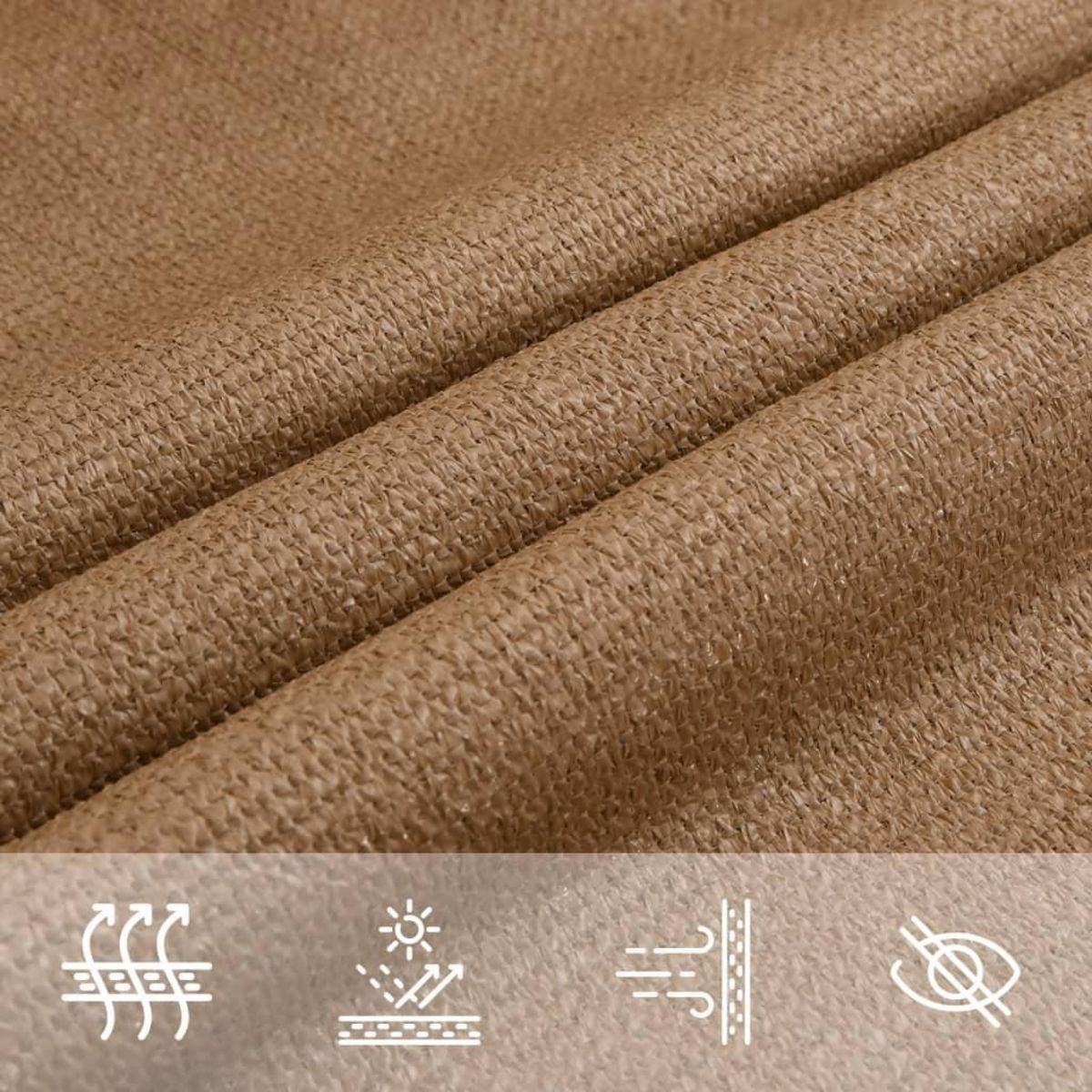 VIDAXL Voile d'ombrage 160 g/m^2 Taupe 3,5x4,5 m PEHD