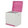 Voir la diapositive 2 : PLASTIKEN PLASTIKEN Coffre de rangement Space Saver avec roulettes et cadenas - Contenance 190 L - Coloris fuchsia