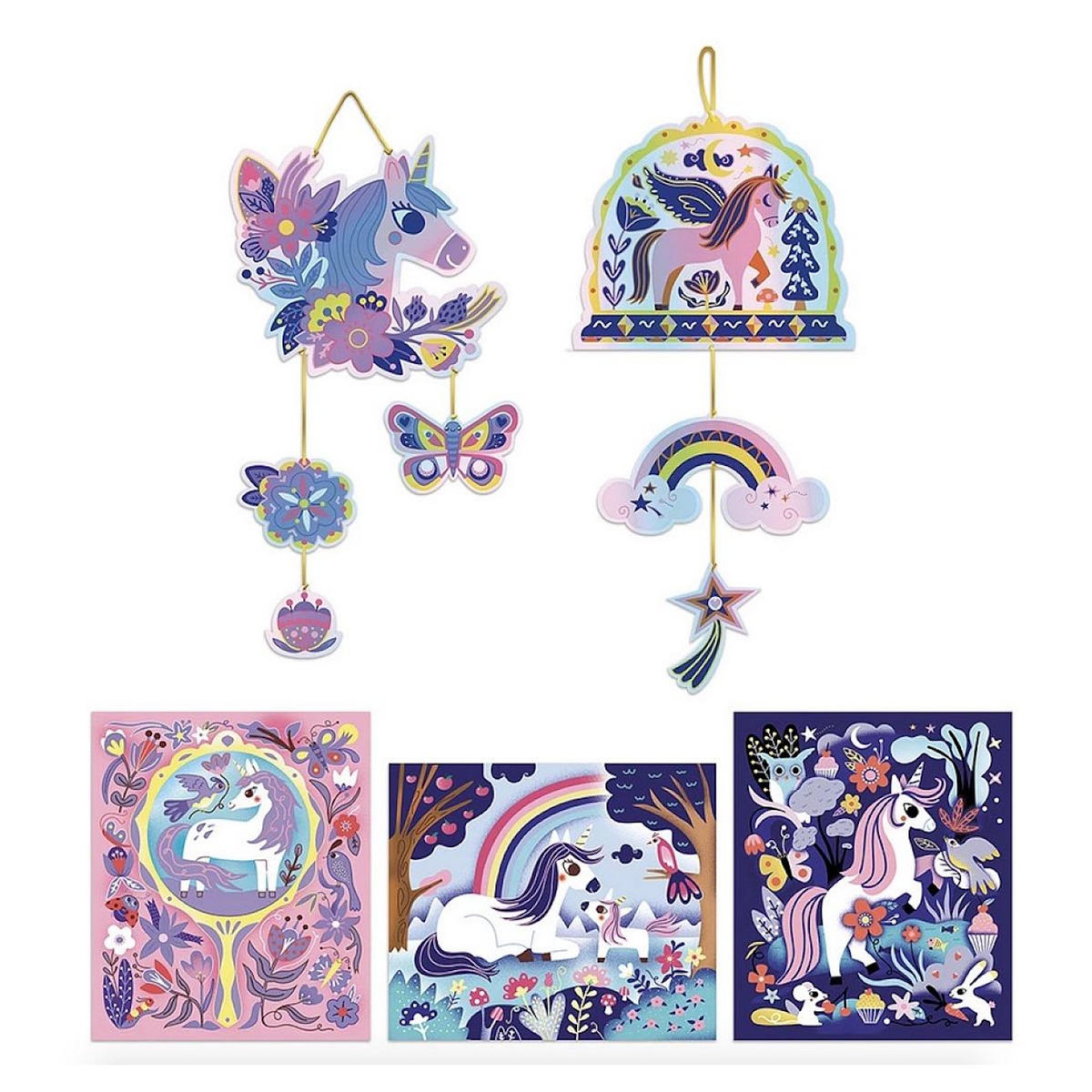 Juratoys-Janod Kit Créatif - Scratch Art Licornes