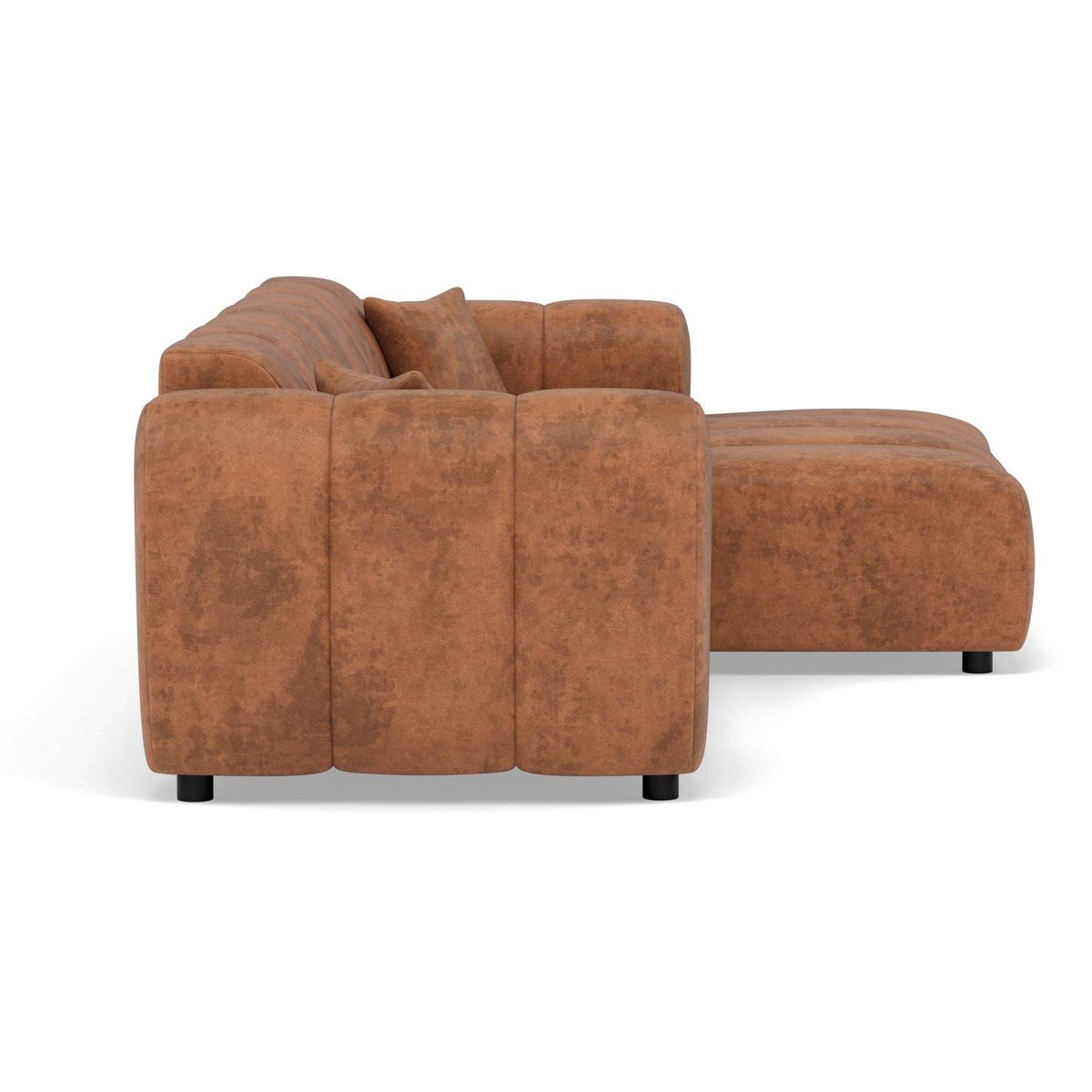 LISA DESIGN Curtis - canapé d'angle droit 4 places en simili