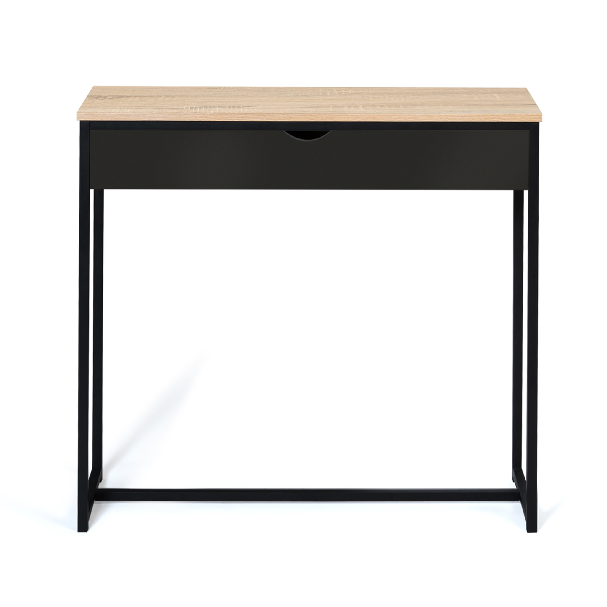 Voir la diapositive 5 : ID MARKET Console 1 tiroir noir boston design industriel