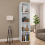 Voir la diapositive 1 : VIDAXL Bibliotheque/Meuble TV Blanc 36x30x143 cm Bois d'ingenierie
