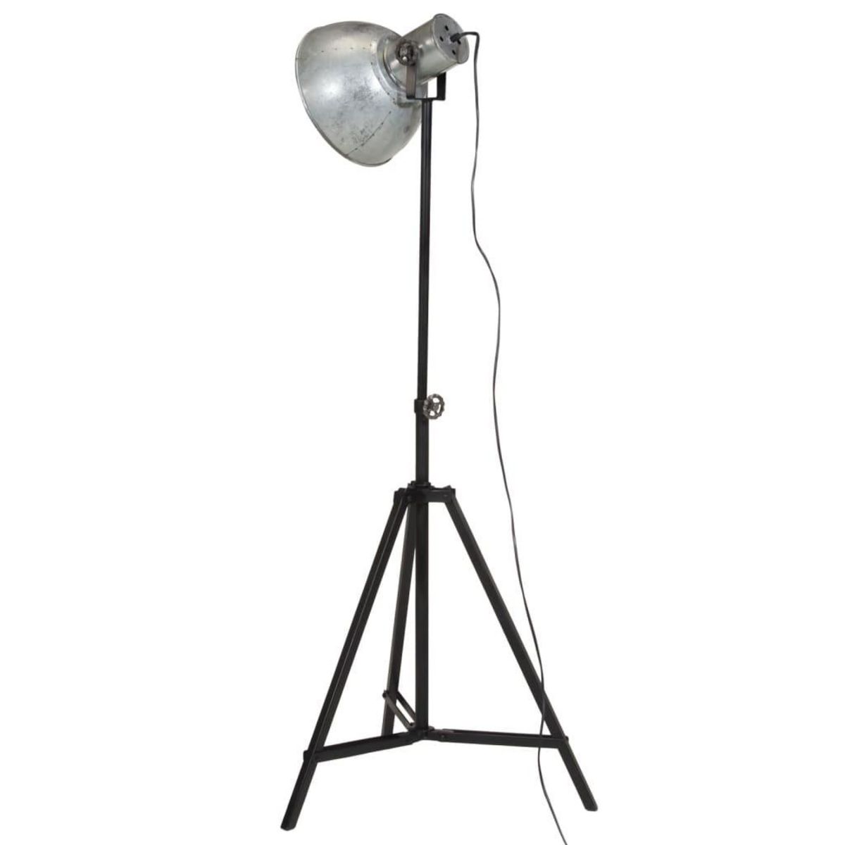 VIDAXL Lampadaire 25 W argent vintage 61x61x90/150 cm E27