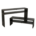 Paris Prix Lot de 2 Consoles en Bois  Teck  130cm Noir