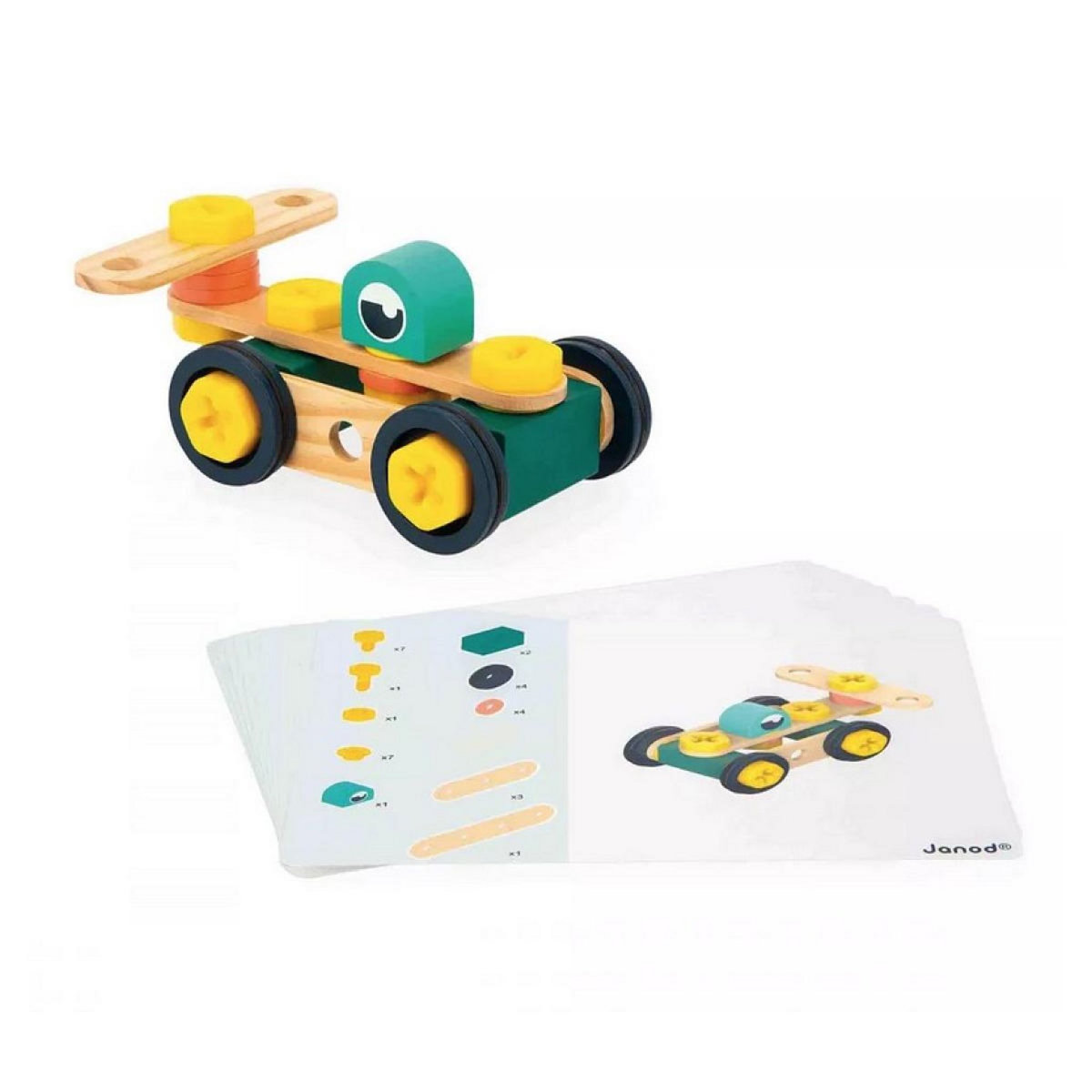 Juratoys-Janod Brico Kids - Kit de Bricolage 100 Pièces pour Enfants de 3 Ans et Plus