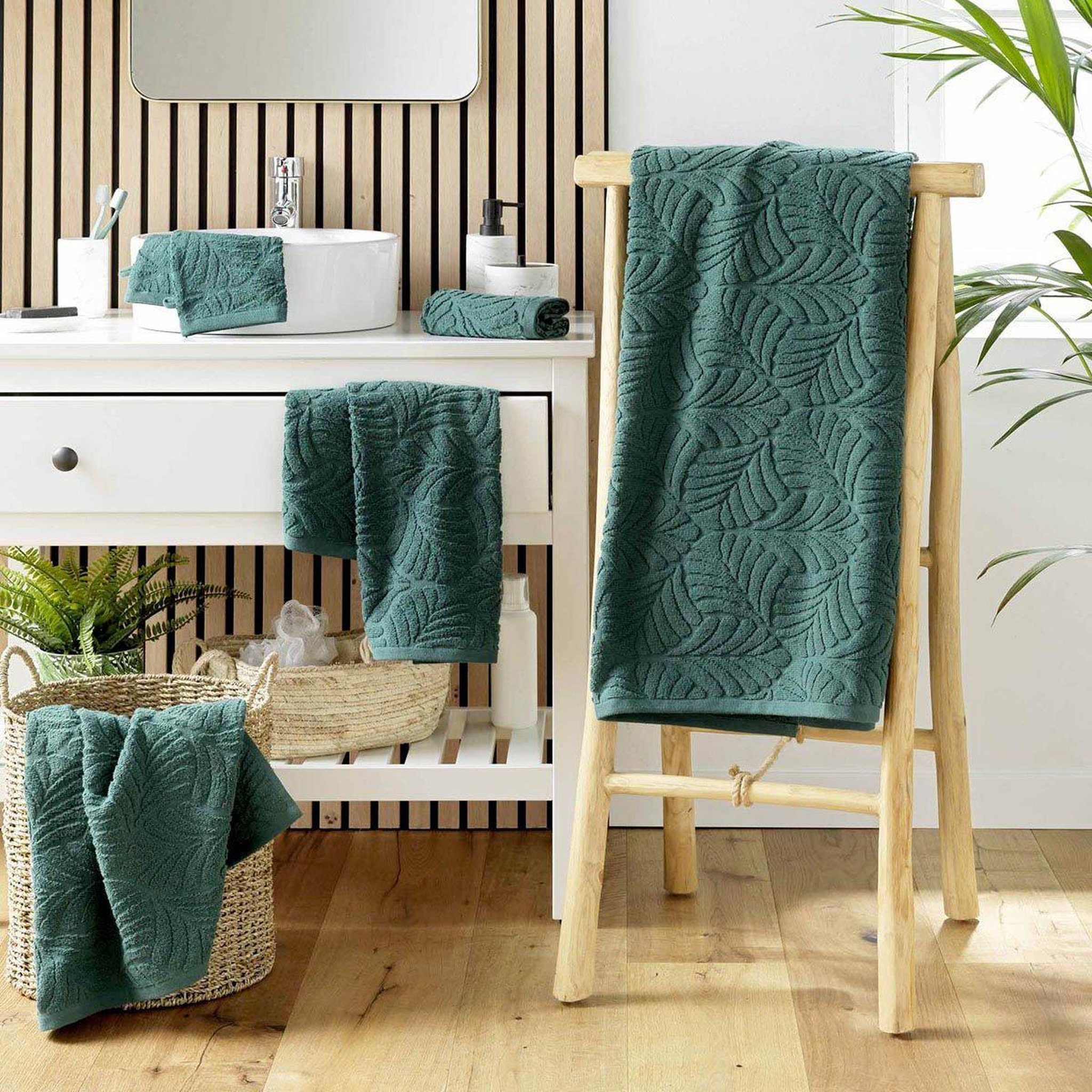 Voir la diapositive 4 : Douceur d'Intérieur Drap de douche  madeira  70x130cm emeraude