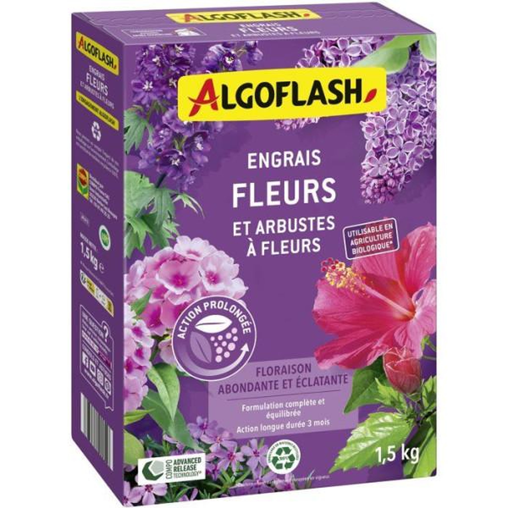 ALGOFLASH Engrais fleurs - algoflash - fleurs & arbustes a fleurs - 1,5 kg - uab