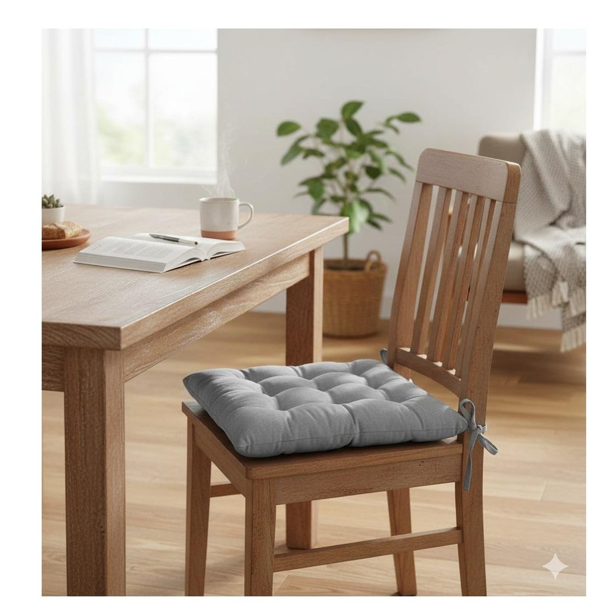 Voir la diapositive 2 : Eden Assise matelassée suede uni suedine gris clair
