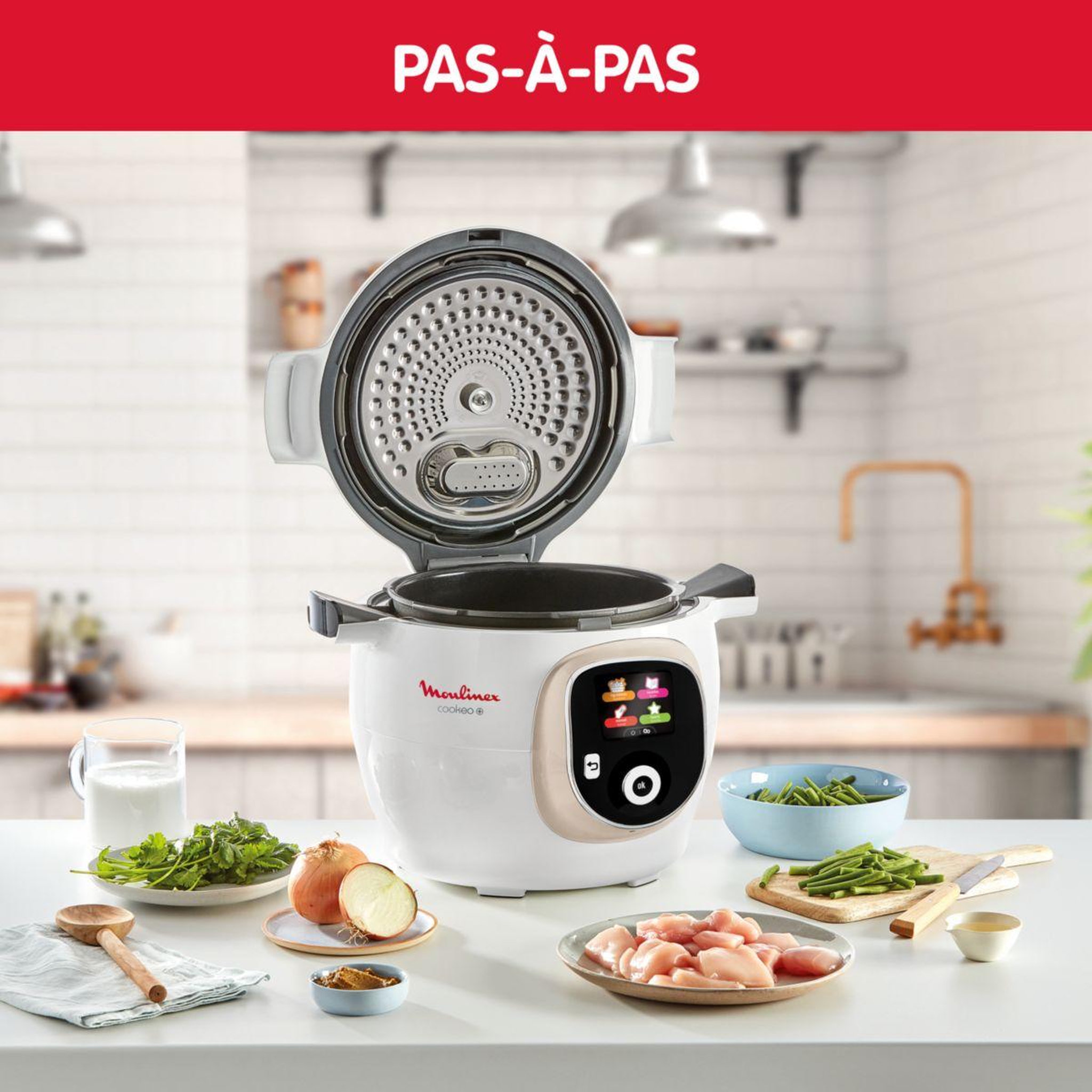 Voir la diapositive 5 : MOULINEX Cookeo COOKEO BLANC 180R + Extra Crisp YY5584FB
