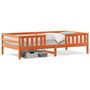 Voir la diapositive 2 : VIDAXL Cadre de lit sans matelas cire marron 80x200 cm bois pin massif