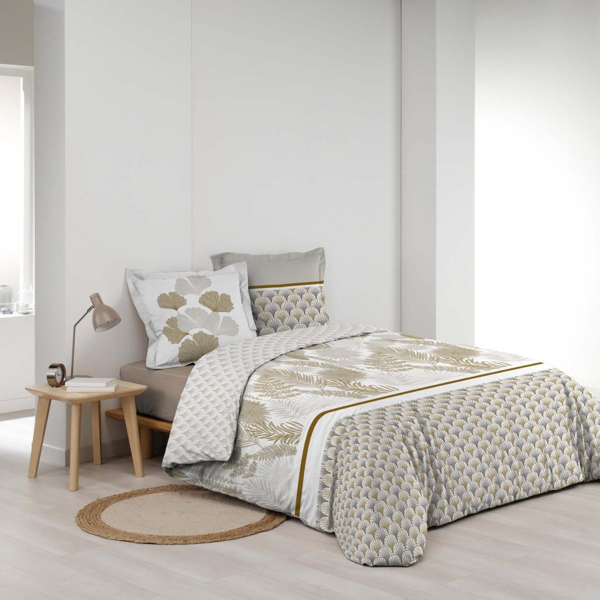 Voir la diapositive 2 : Douceur d'Intérieur Parure de lit 3 pièces  melisse  260x240cm multicolore