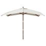 Voir la diapositive 3 : VIDAXL Parasol de jardin avec mat en bois sable 300x300x273 cm