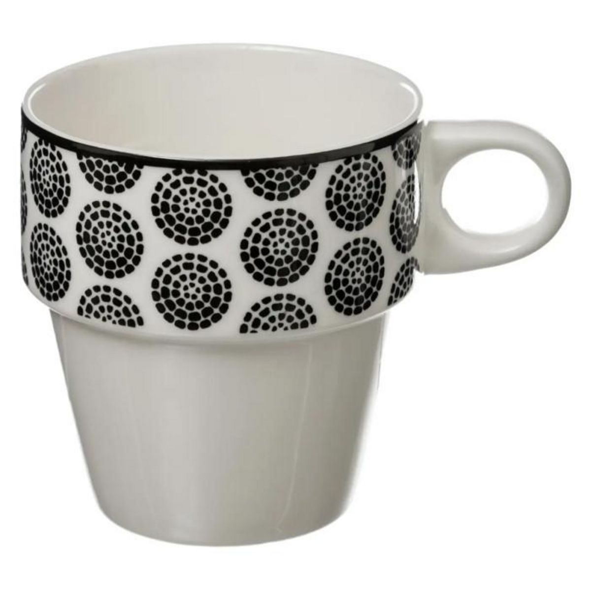 SECRET DE GOURMET Lot de 4 Mugs sur Rack  Bohemia  26cl Blanc
