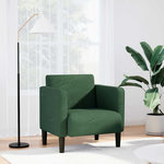 VIDAXL Canape-chaise accoudoirs vert jungle 54 cm tissu velours cotele