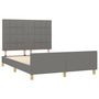 Voir la diapositive 4 : VIDAXL Cadre de lit sans matelas gris fonce 140x200 cm tissu