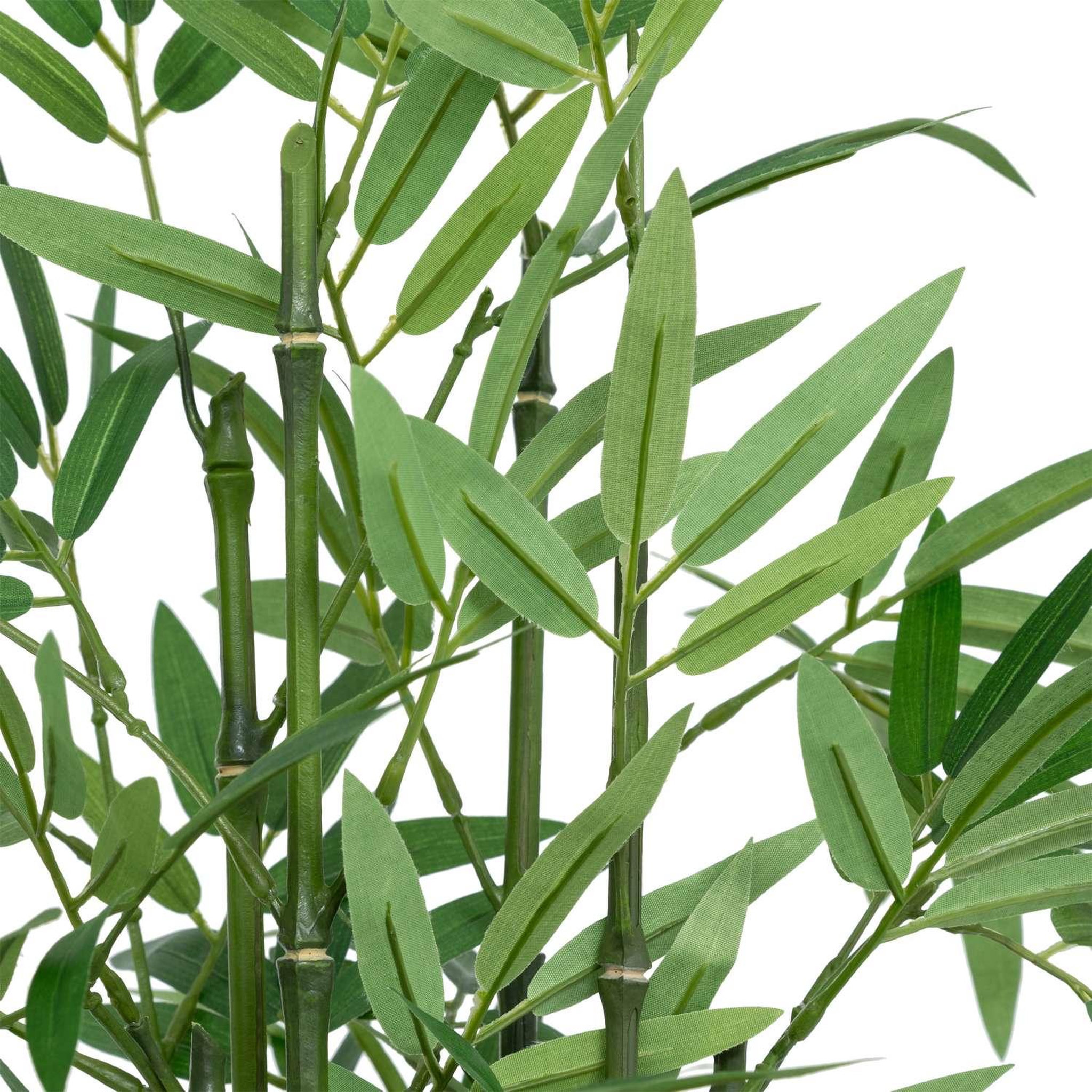 Voir la diapositive 3 : ATMOSPHERA Bambou artificiel avec pot matériau naturel - h. 46 cm