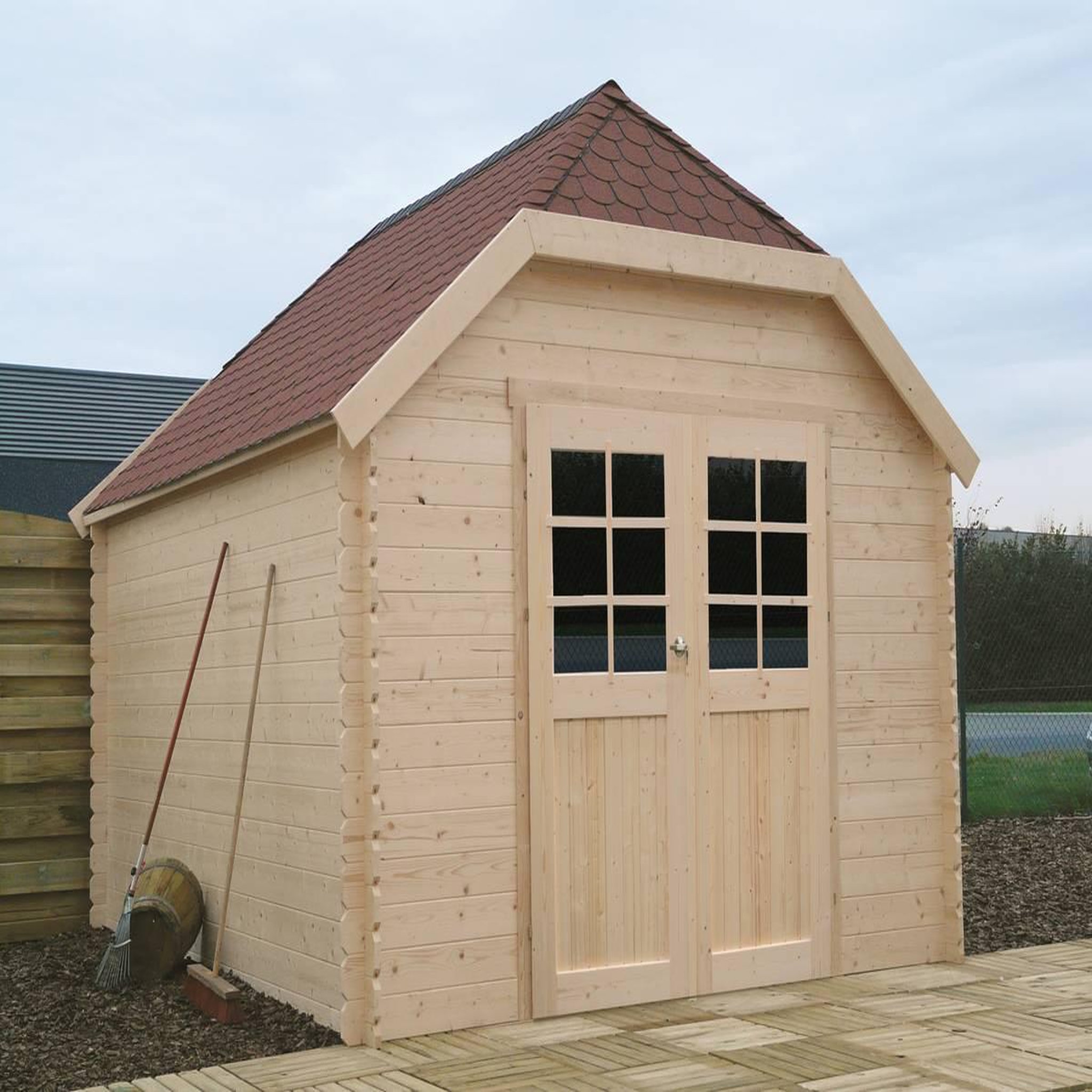 Voir la diapositive 2 : Habitat et Jardin Abri jardin bois  Limerick  - 11.56 m² - 2.98 x 3.88 x 2.95 m - 28 mm
