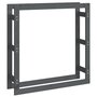 Voir la diapositive 2 : VIDAXL Support pour bois de chauffage Gris 100x25x100 cm Bois de pin