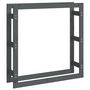Voir la diapositive 2 : VIDAXL Support pour bois de chauffage Gris 100x25x100 cm Bois de pin