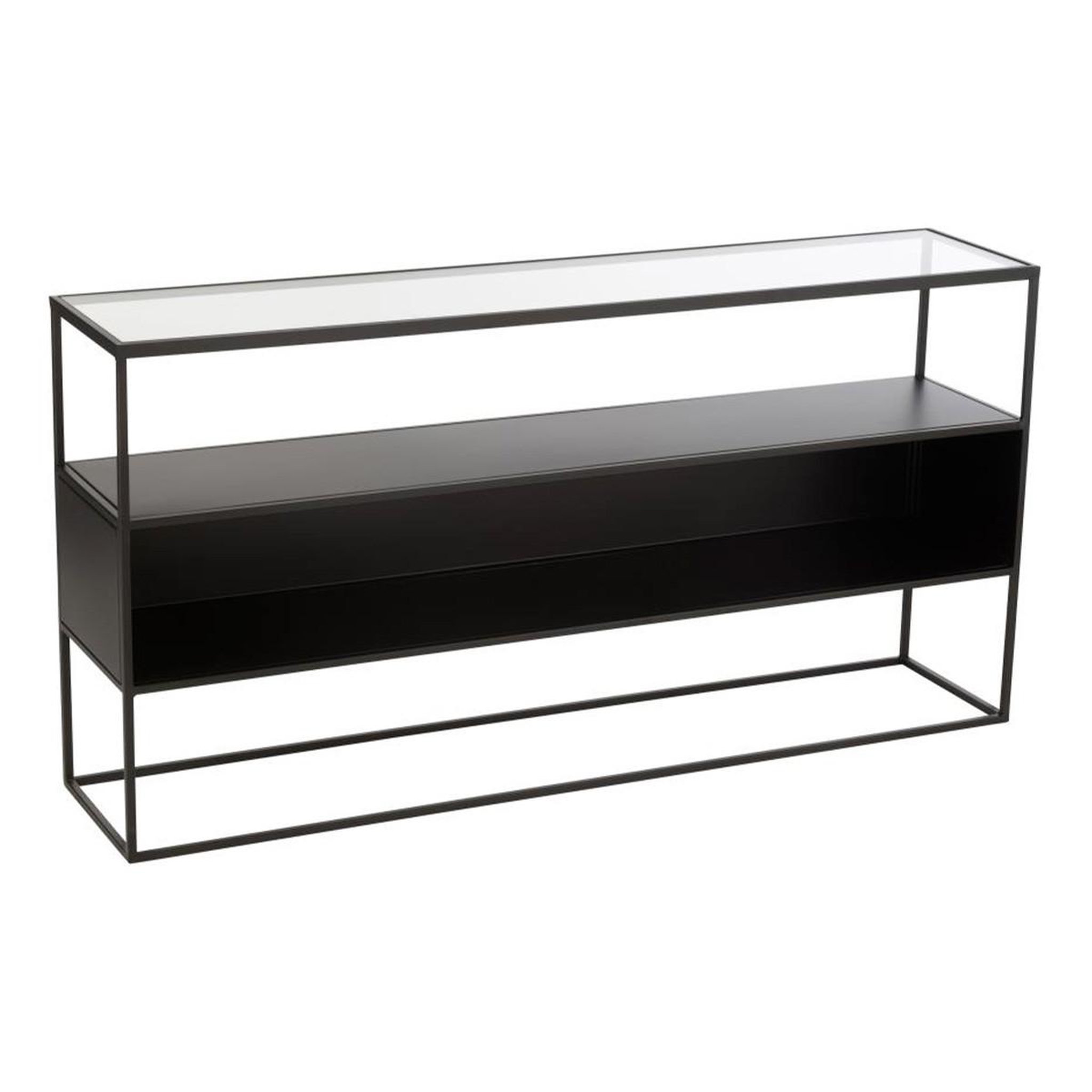 J-LINE Console en métal  maryanne  140cm noir