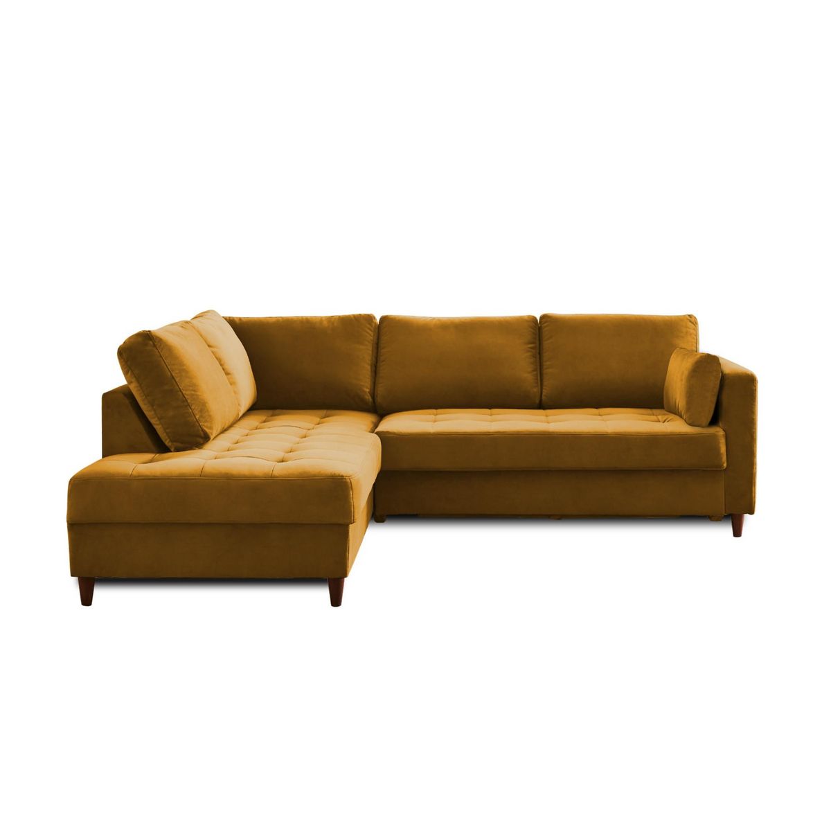 LISA DESIGN Anna - canapé d'angle gauche - 5 places - convertible - en velours