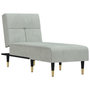 Voir la diapositive 2 : VIDAXL Chaise longue gris clair velours