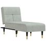 Voir la diapositive 2 : VIDAXL Chaise longue gris clair velours