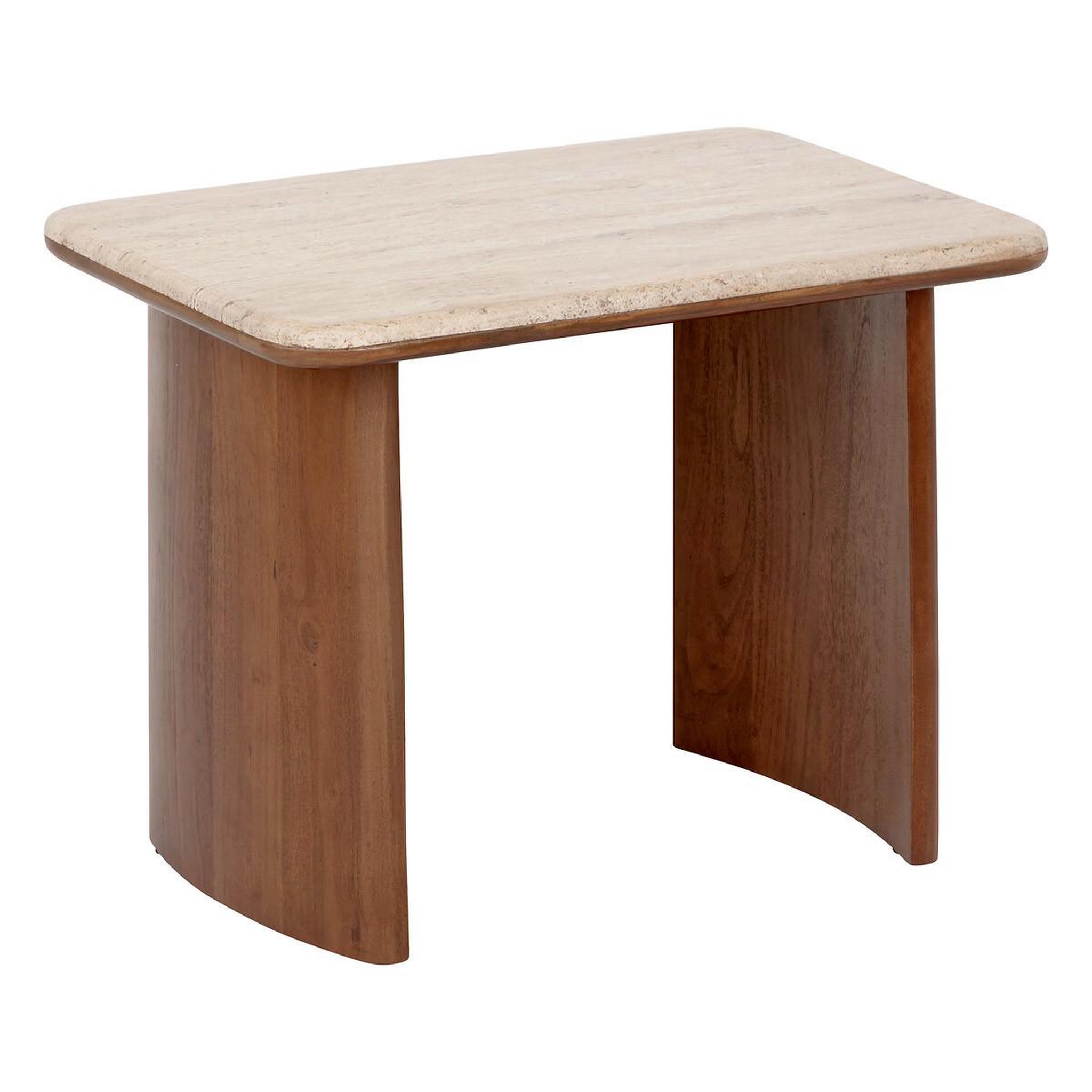 Voir la diapositive 2 : ATMOSPHERA Lot de 2 tables d'appoint en bois  jivan  60cm marron