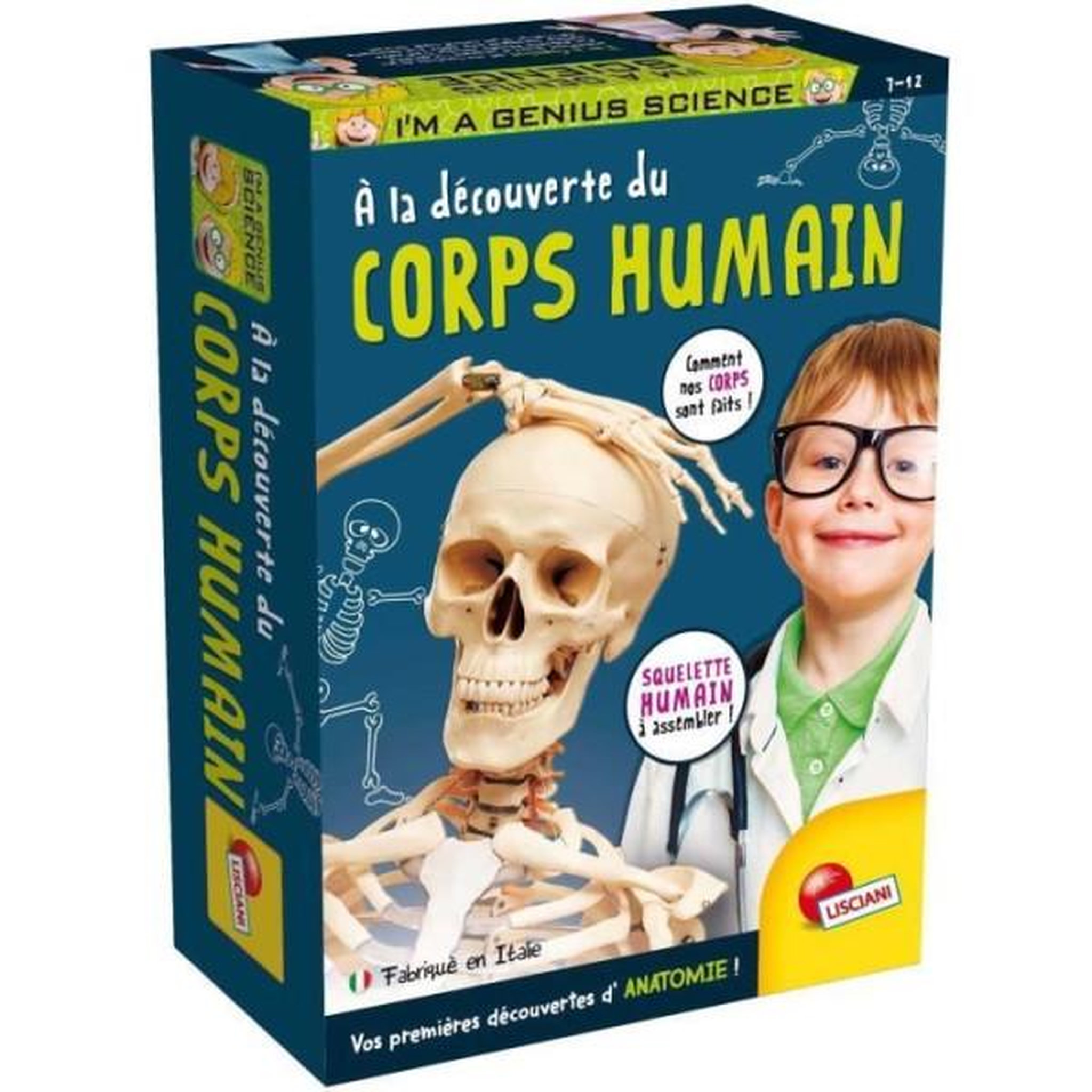 LISCIANI GIOCHI Découverte du corps humain - Kit Scientifique - I'M A GENIUS POCKET - Modele 3D