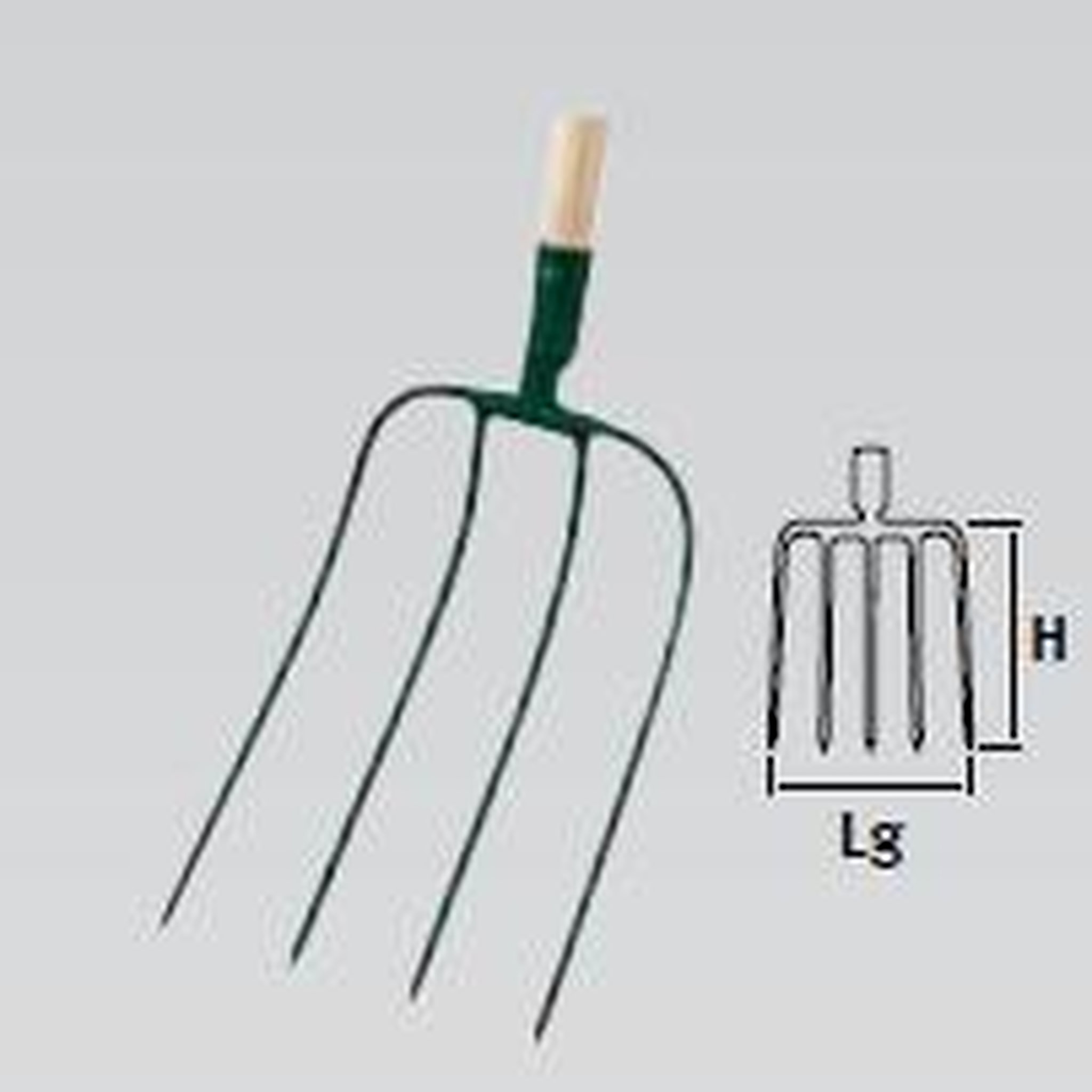 Leborgne Fourche à charger 4 dents - manche bois certifié PEFC 100%
