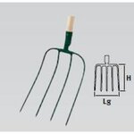 Leborgne Fourche à charger 4 dents - manche bois certifié PEFC 100%