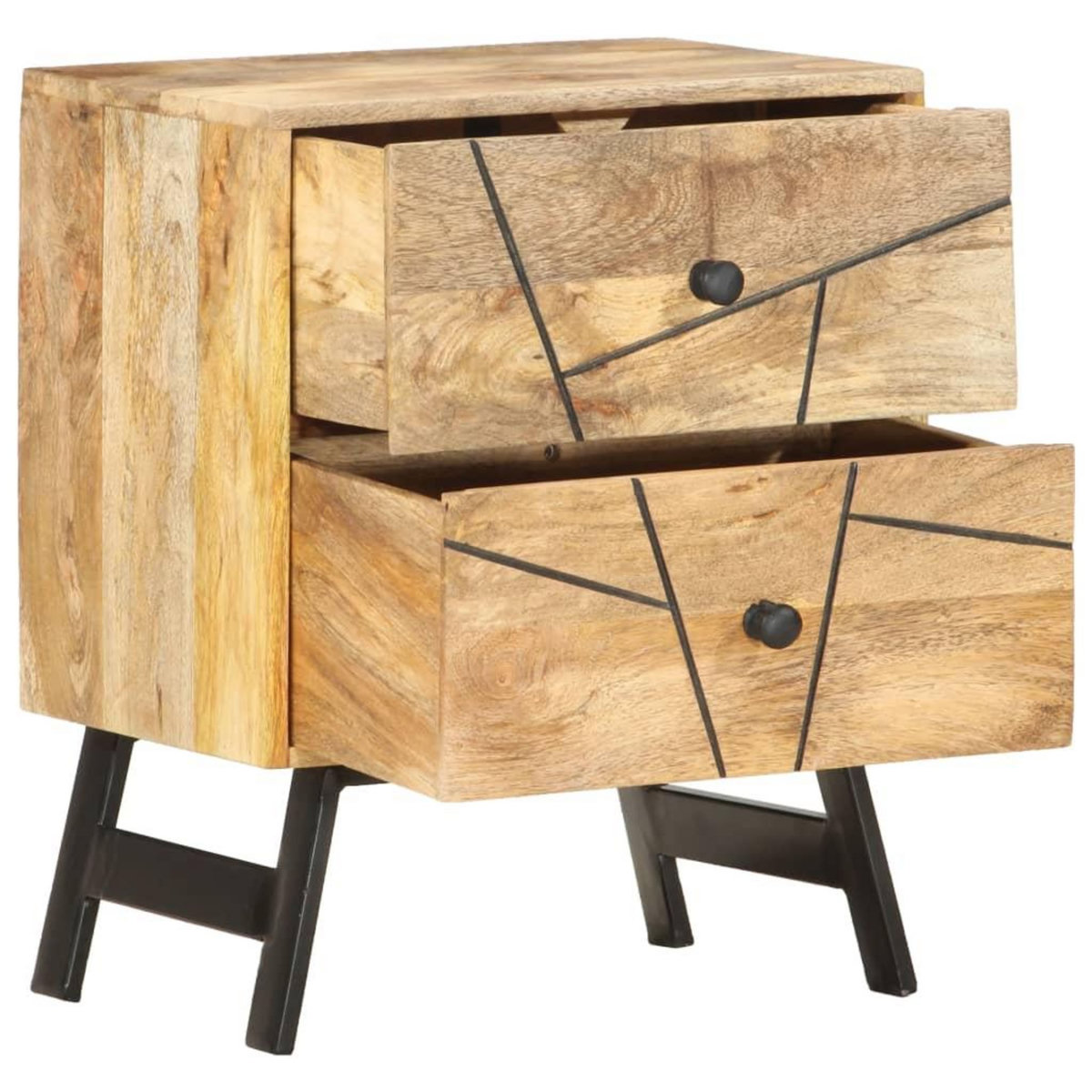 VIDAXL Table de chevet 40x30x50 cm Bois de manguier massif