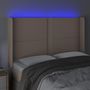 Voir la diapositive 4 : VIDAXL Tete de lit a LED Cappuccino 147x16x118/128 cm Similicuir