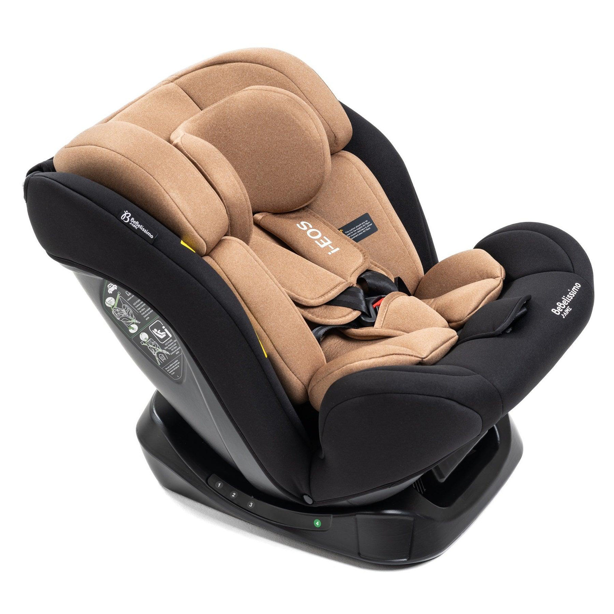 Voir la diapositive 3 : BEBELISSIMO Siège auto I-size  - groupe 0+/1/2/3 - (0-36kg) -  Inclinable - 40 -150cm - i-EOS - beige