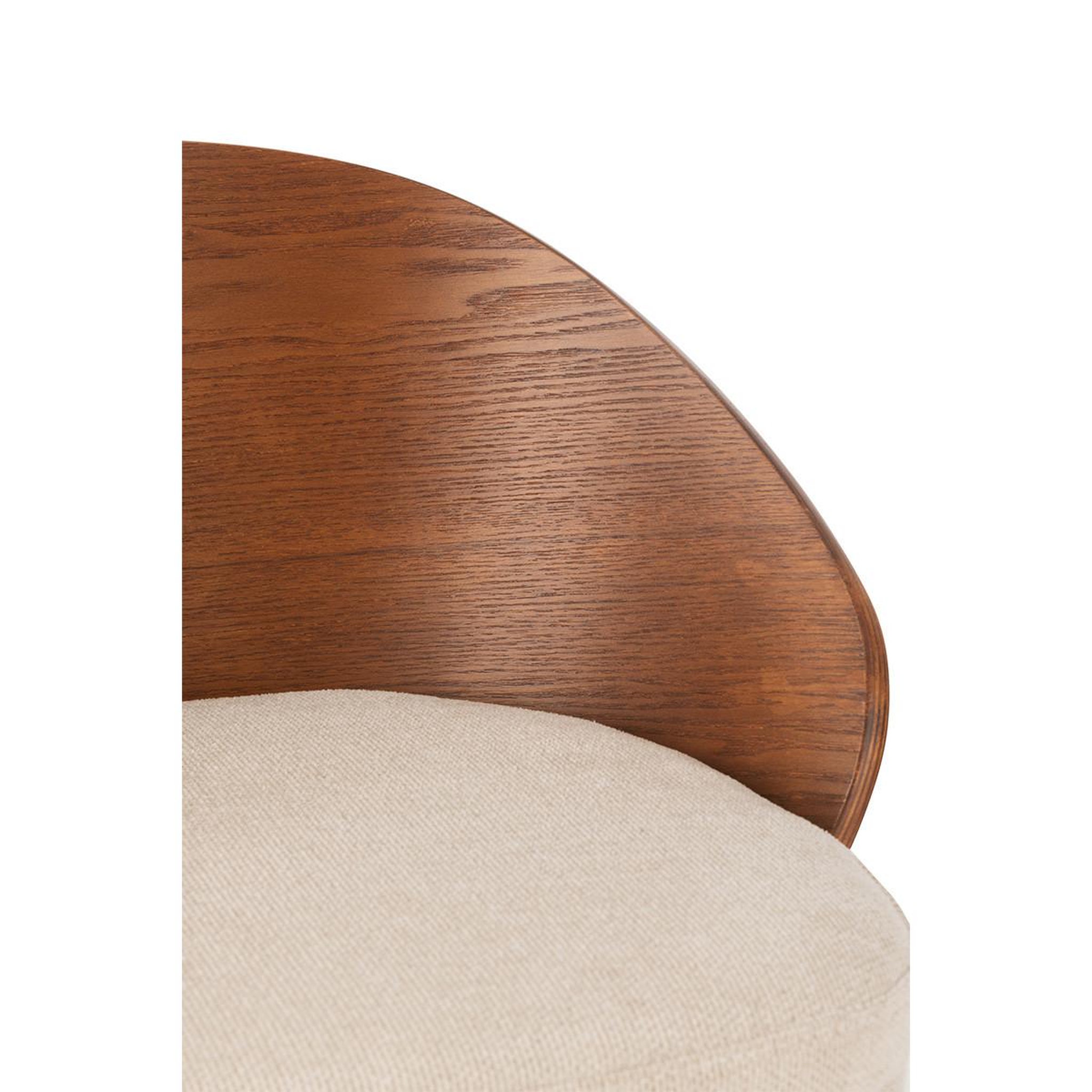 Voir la diapositive 6 : J-LINE Chaise de bar design  lone  97cm marron & beige