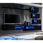 Paris Prix Ensemble Meuble TV Design  Switch XXIV  250cm Noir
