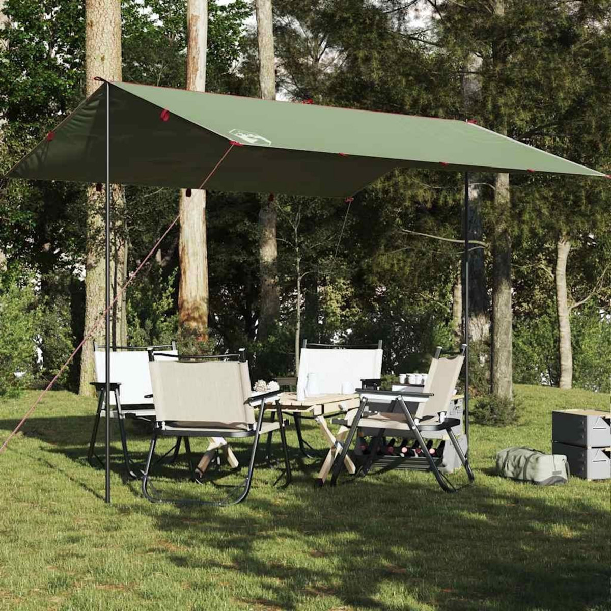 VIDAXL Bache de camping vert 360x294 cm impermeable