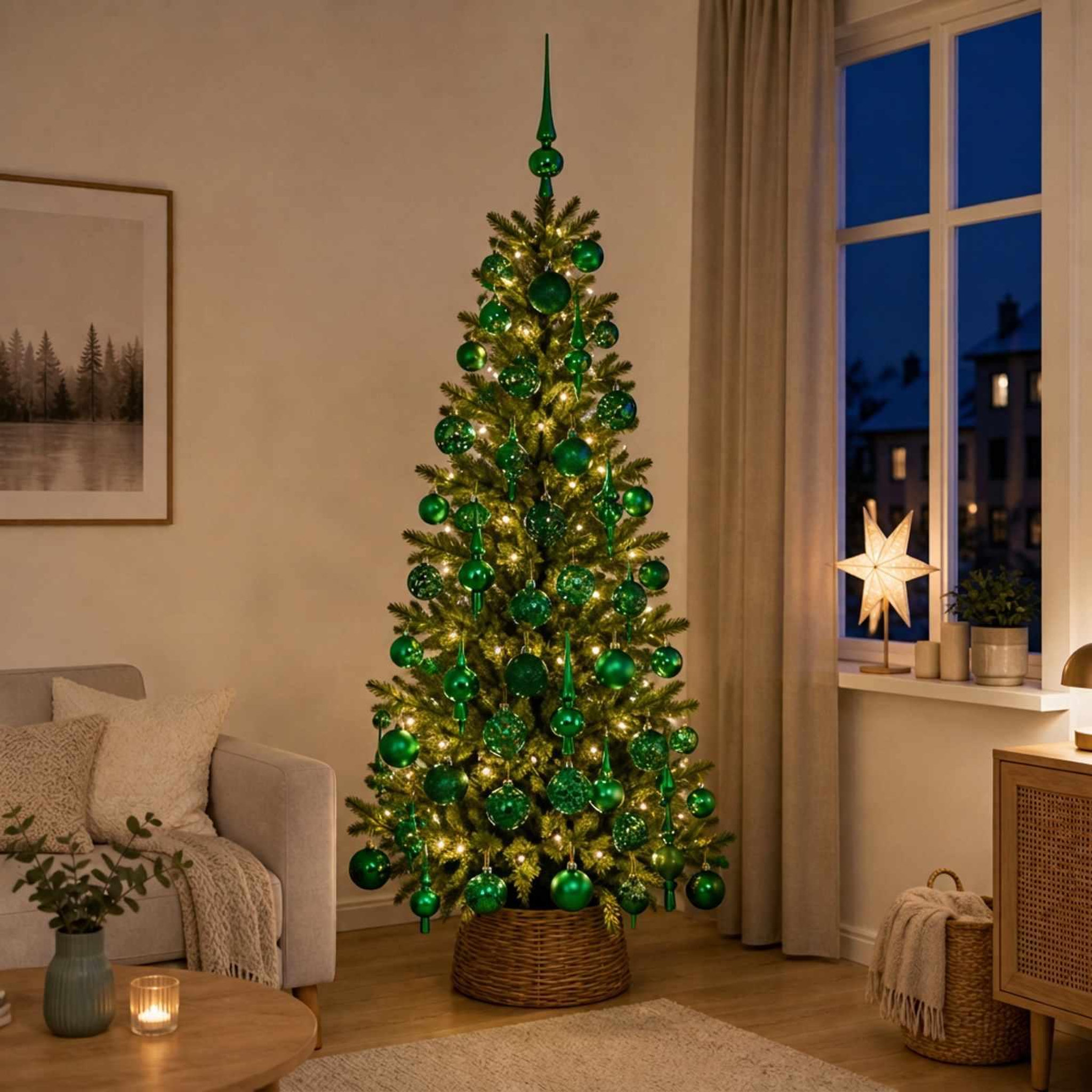 Voir la diapositive 2 : VIDAXL Ensemble de Boules de Noël 61 pc Vert Diam. 6 cm Plastique