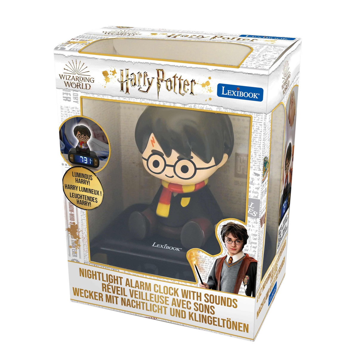 Lexibook Réveil avec veilleuse Harry Potter en 3D