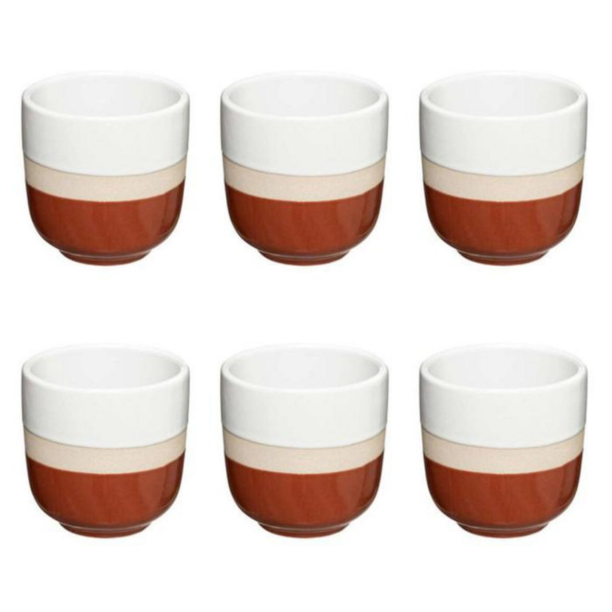 SECRET DE GOURMET Lot de 6 Tasses à Café  Sofia  14cl Terracotta