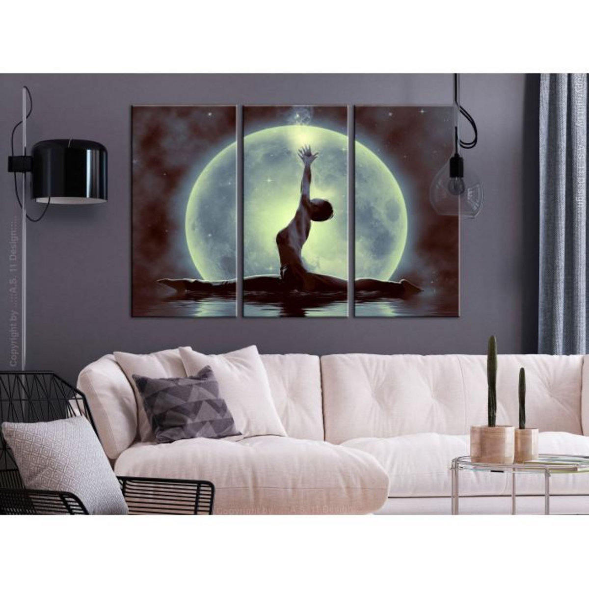 Paris Prix Tableau Imprimé 3 Panneaux  Twine Green