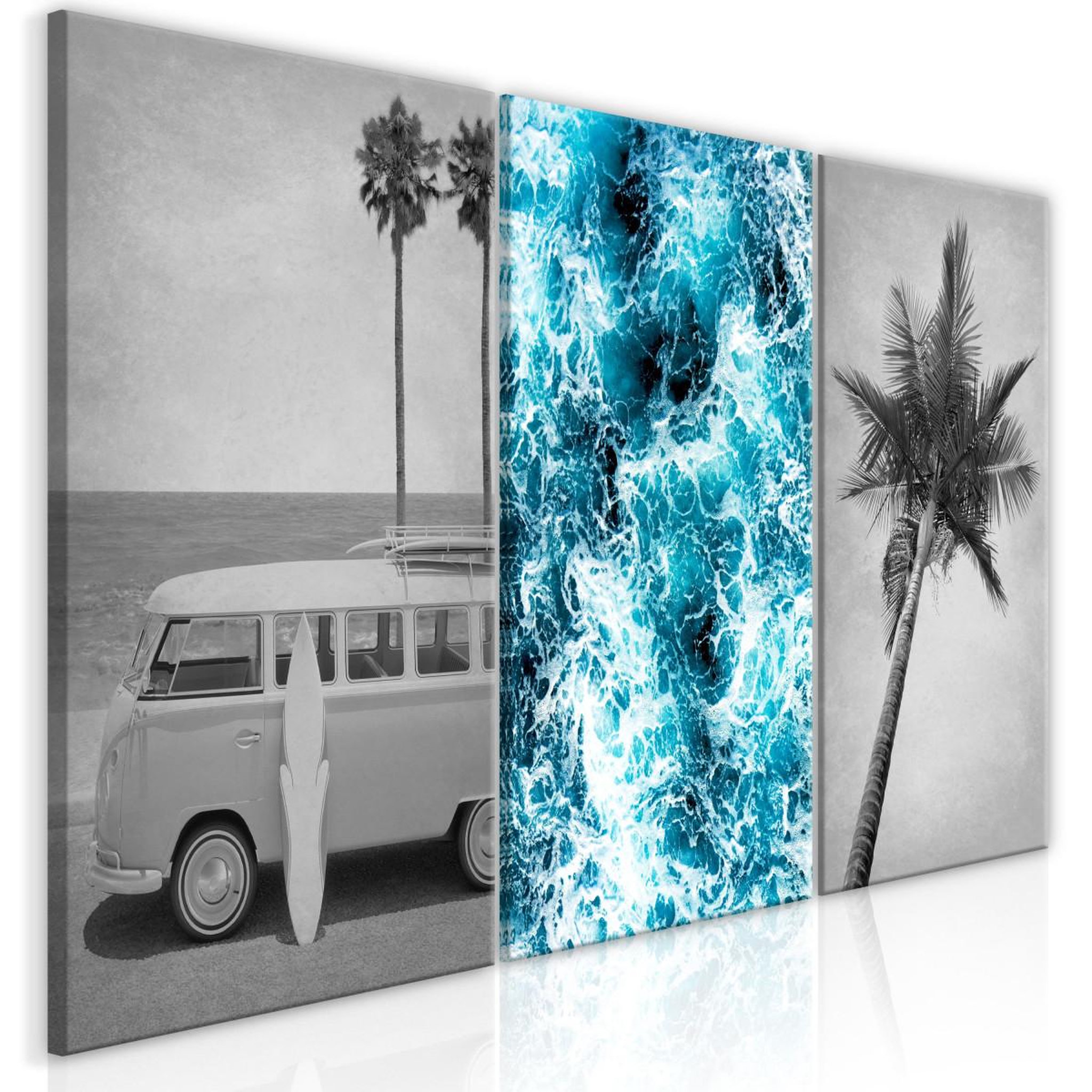 Paris Prix Tableau imprimé  holiday memories 3 panneaux  60x120cm