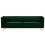 Voir la diapositive 1 : Rendez vous déco Canapé 3 places en velours vert foncé - Gatsby