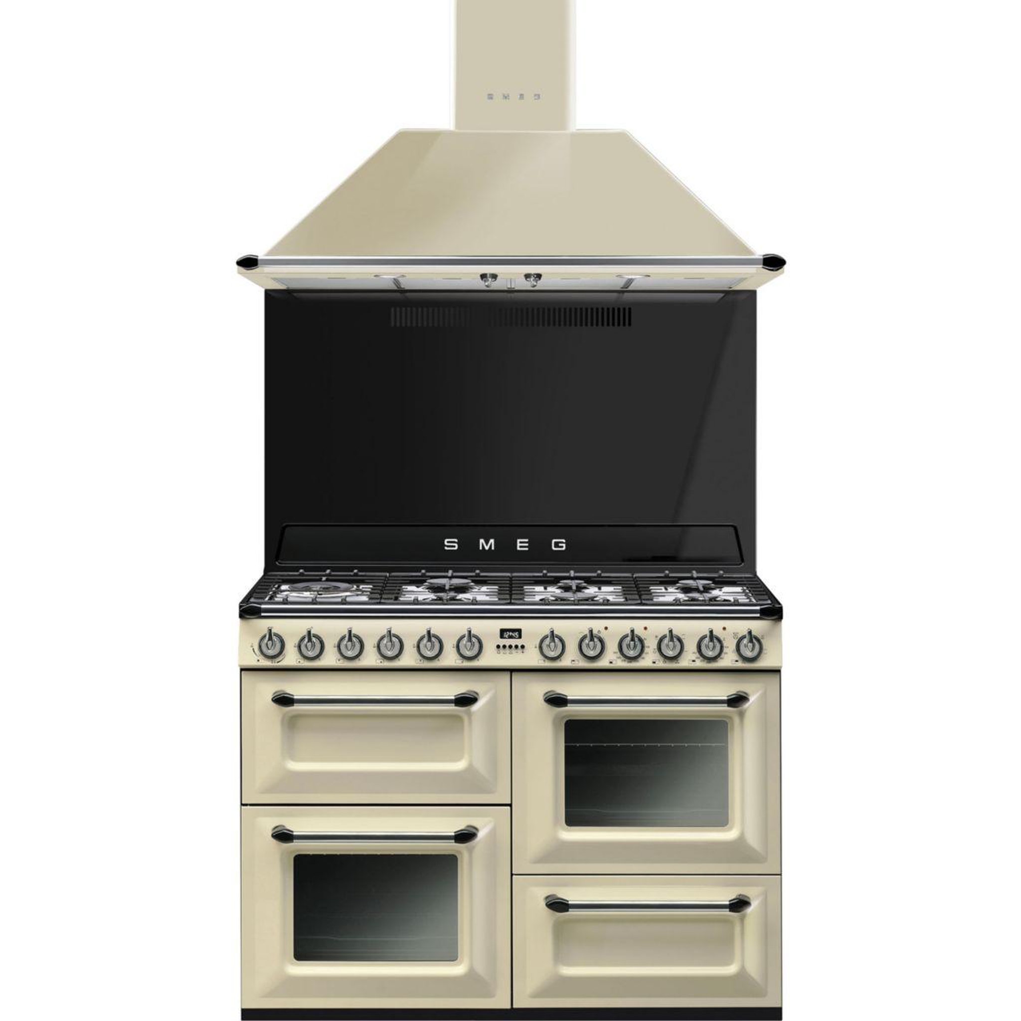 Voir la diapositive 2 : SMEG Piano de cuisson gaz tr4110p1