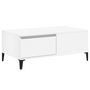 Voir la diapositive 2 : VIDAXL Table basse Blanc 90x50x36,5 cm Bois d'ingenierie