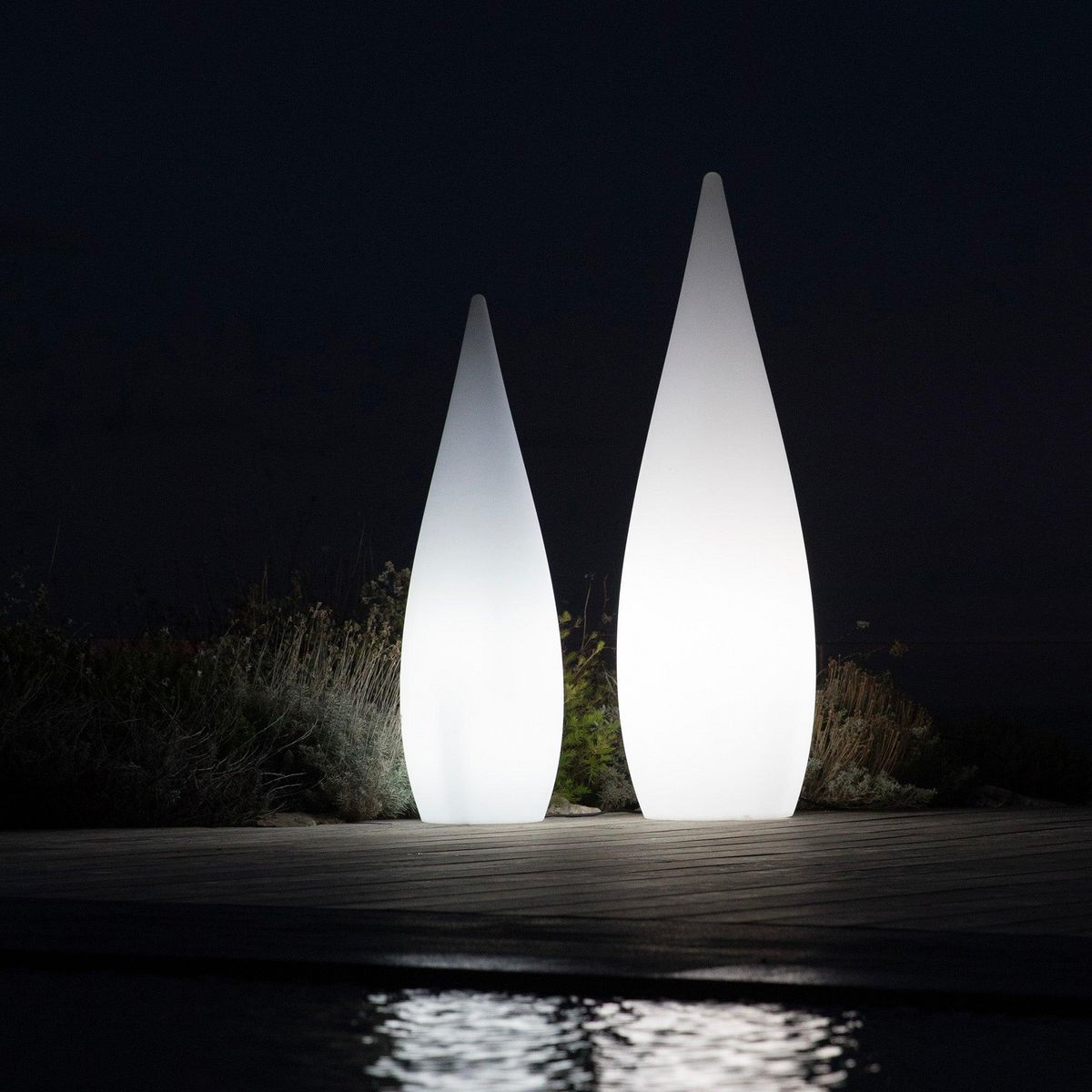 Lumisky Lampadaire ext filaire CLASSY Blanc Polyéthylène H120CM